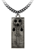 Dark Gothic Death Sigil Sword and Skull Pendant