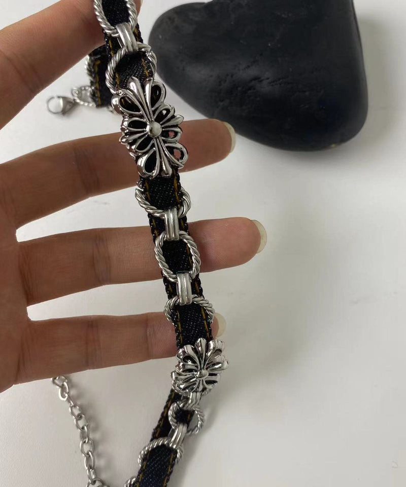 Black Stainless Steel Cross Necklace