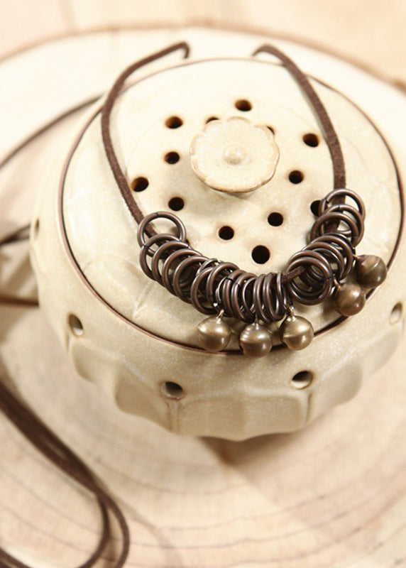 Bronze Alloy Bell Pendant Necklace
