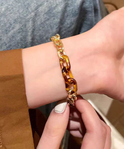 Leopard Metal Overgild Patchwork Charm Bracelet