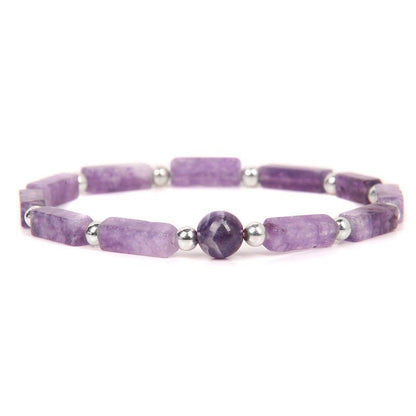 Natural Crystal Amethyst Bracelet for Spiritual Balance & Healing