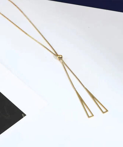 Stainless Steel Triangle Tassel Necklace