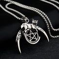 Mystic Guardian Cat Moon Necklace