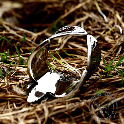 Death Head Moth Stainless Steel Skull Ring