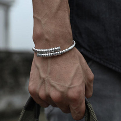 Adjustable White Copper Spiritual Bracelet With Heart Sutra Charm