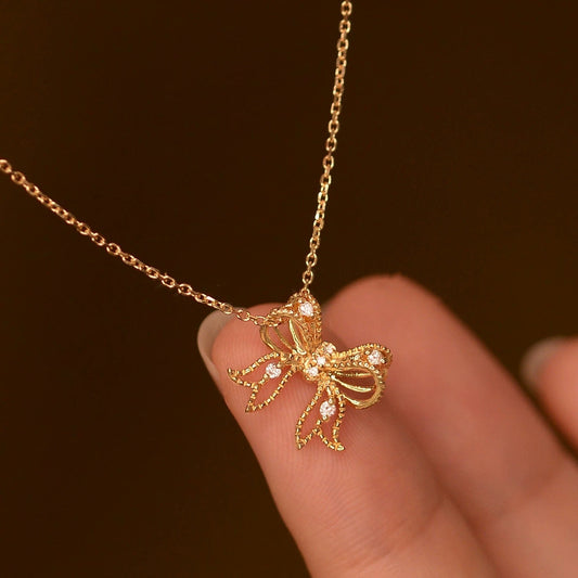 Delicate Bow Necklace