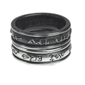 Demon Black and Angel White Rings With Spirit Signatures