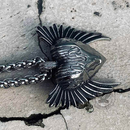 Devil Heart Wings Stainless Steel Pendant