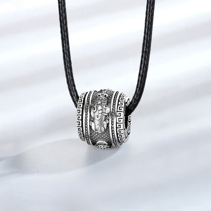 Buddha Stones Pixiu Luck Wealth Rotatable Necklace Pendant