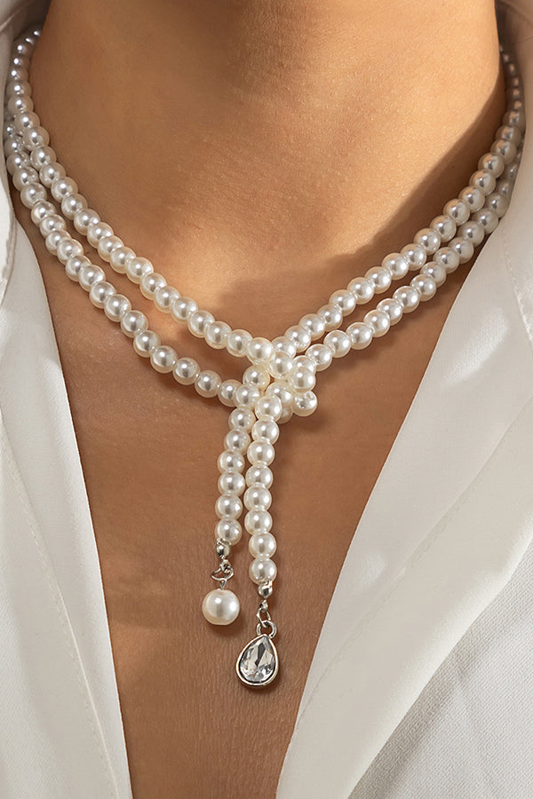 Simple Pearl Tassel Necklace