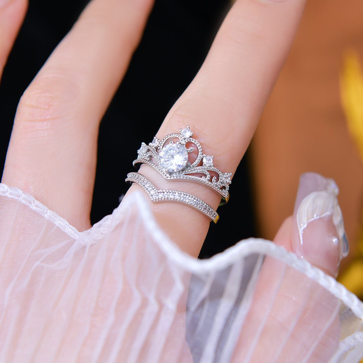 Diamond Tiara Ring Set