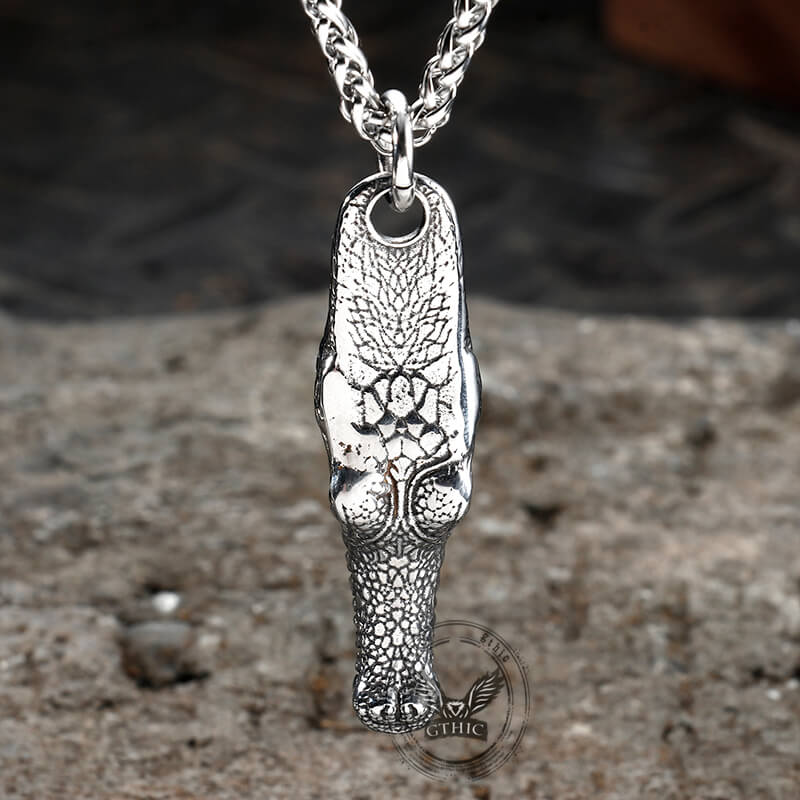 Domineering Crocodile Head Stainless Steel Pendant