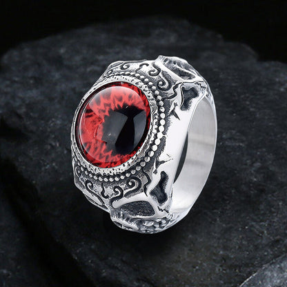 Domineering Skull Devil Eye Stainless Steel Ring