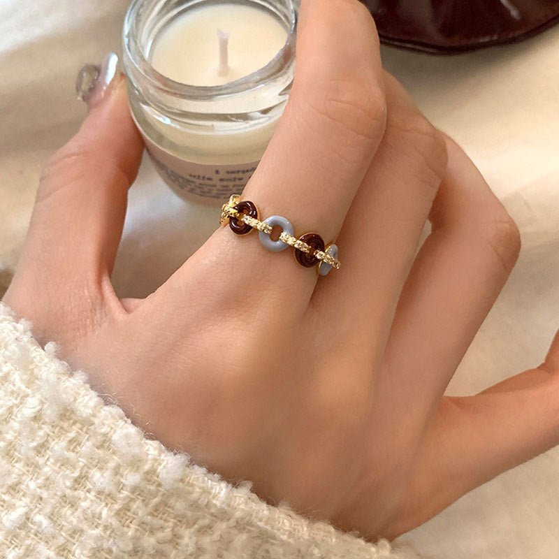 [] Donut Chain Ring