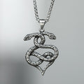 Double-snake Winding Stainless Steel Pendant