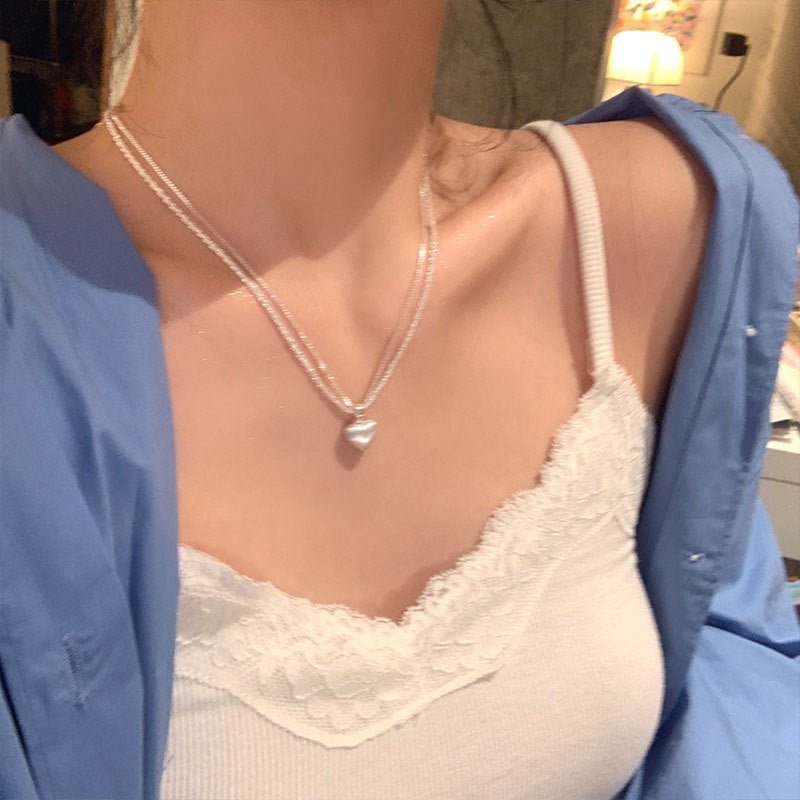 Double Strand Heart Necklace