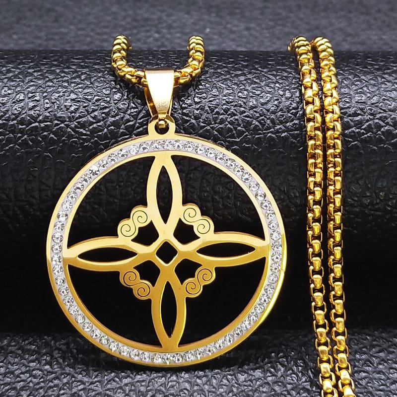 Shielding Spell: Enchanted Crystal Witches' Knot Talisman