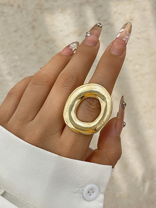 Normcore Geometric Hollow Color Rings Accessories