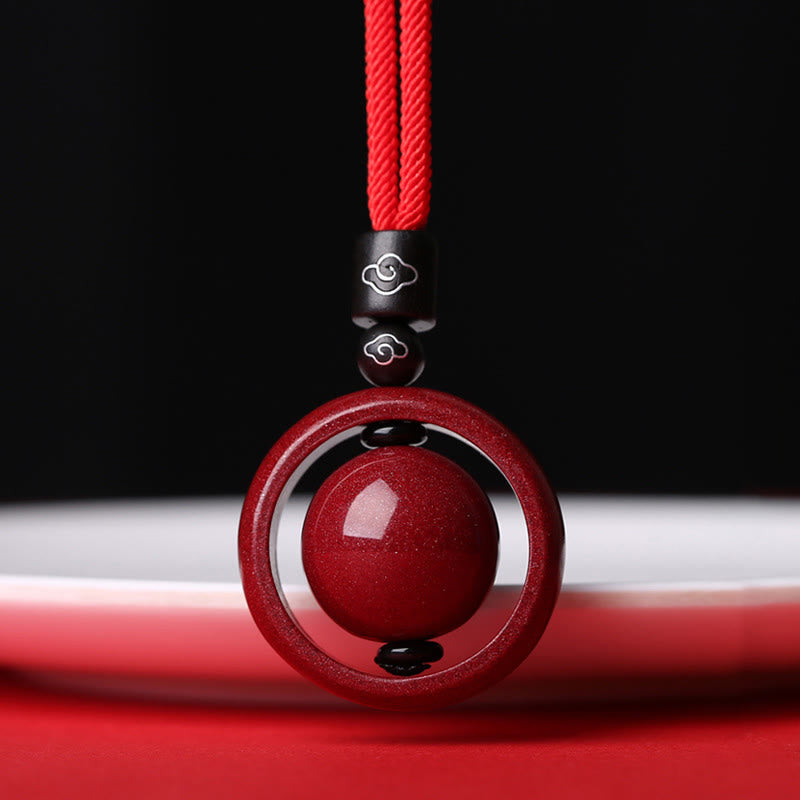 Buddha Stones Cinnabar Om Mani Padme Hum Pixiu Blessing Lucky Bead Necklace Pendant