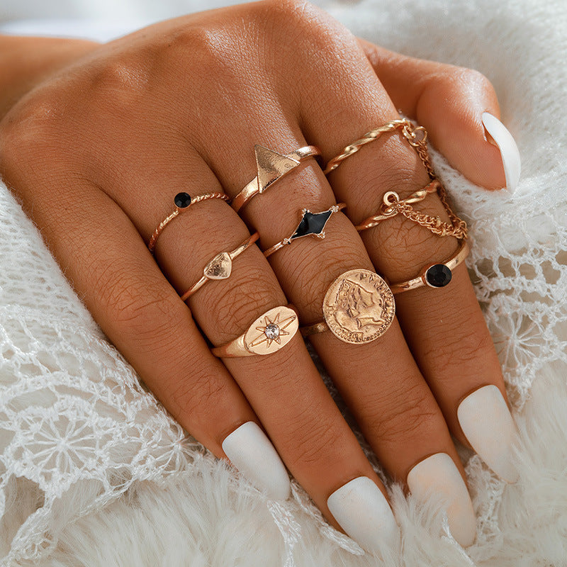 Adjustable Personality Ring With Irregular Geometric Opening