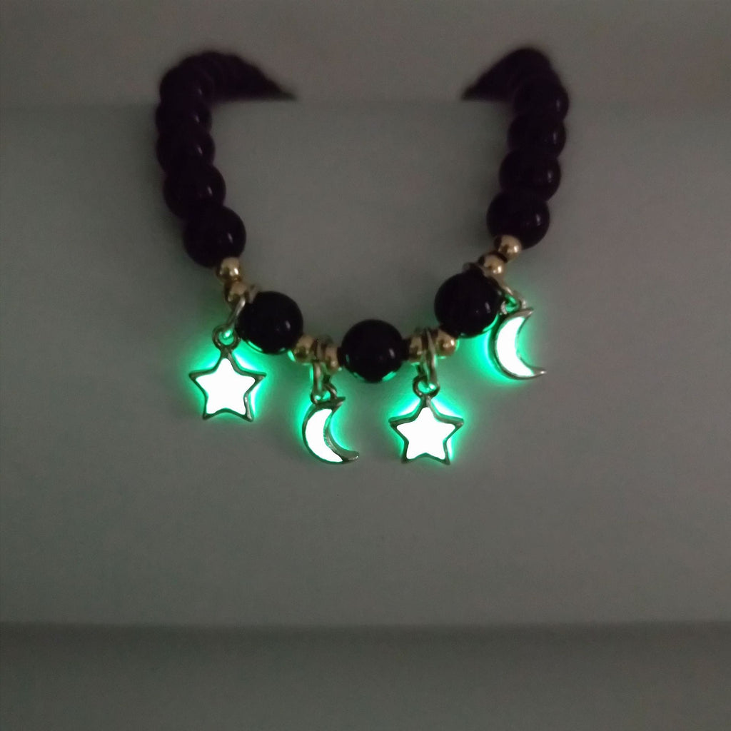 Luminous Lotus Energy Bracelet - Glow-in-the-dark Natural Stone Healing