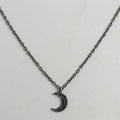 Dark Lunar Shadow Pendant Necklace
