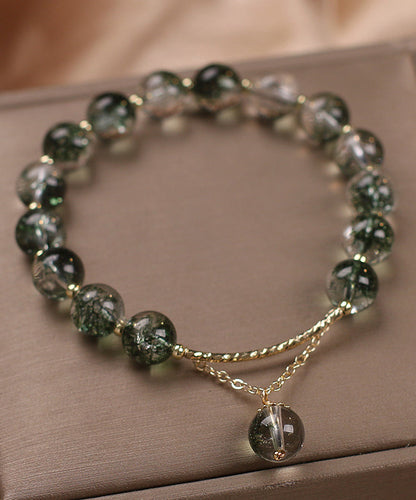 Original Design Green Alloy Crystal Beads Charm Bracelet