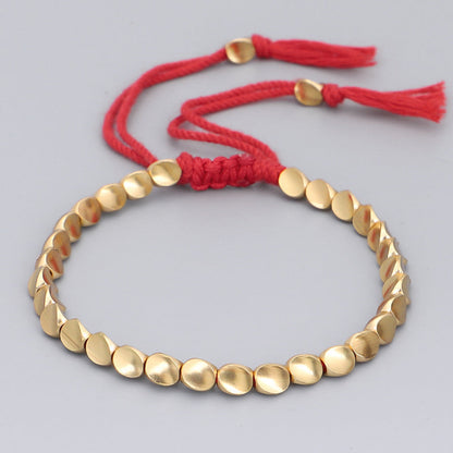 Copper Spiritual Bracelet Healing Luck Beaded Rope