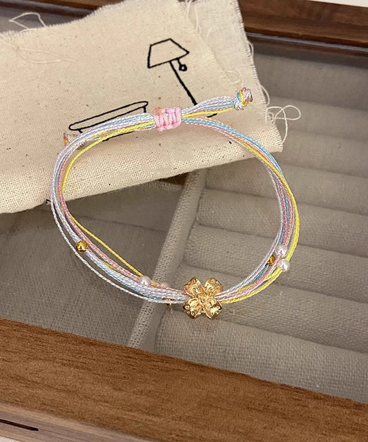 Rainbow Weaving Multicolored Charm Bracelet
