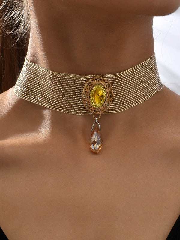 Geometric Hollow Shiny Split-joint Dainty Necklace Necklaces Accessories