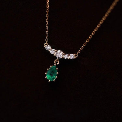 Emerald Waterdrop Necklace