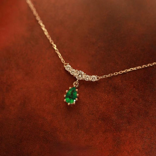 Emerald Waterdrop Necklace