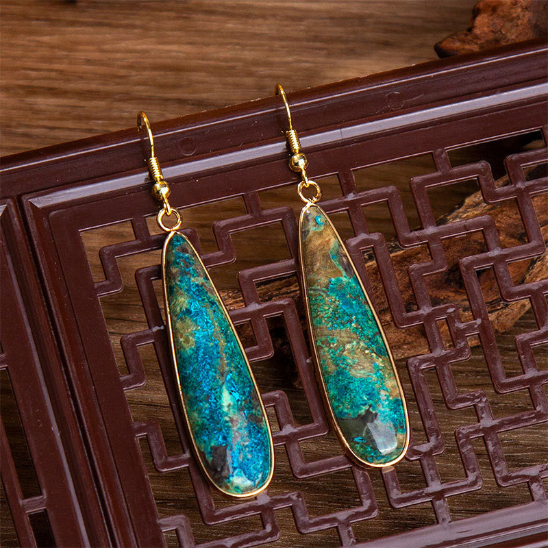 Emperor Stone Earrings 65.6mm Drop for Happiness