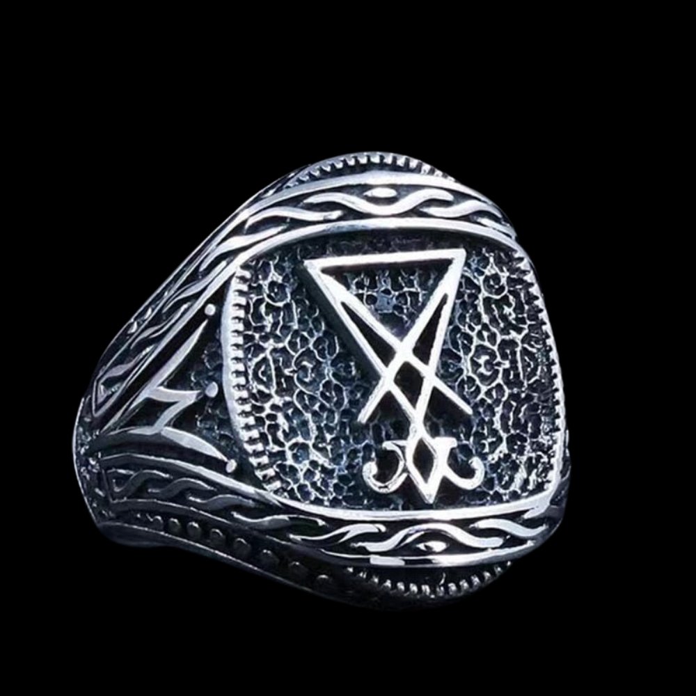 Enchanted Lucifer Seal of Satan Signet Ring