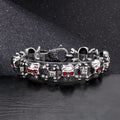 Exaggerated Red-eyed Skull Stainless Steel Jewelry Set