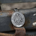 Ag Eye of Providence Stainless Steel Masonic Pendant