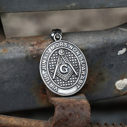 Ag Eye of Providence Stainless Steel Masonic Pendant
