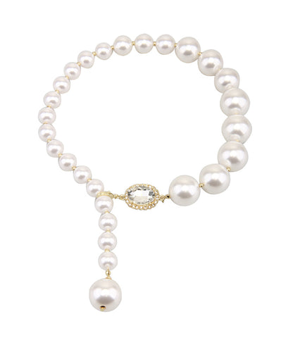 White Copper Overgild Pearl Pendant Necklace