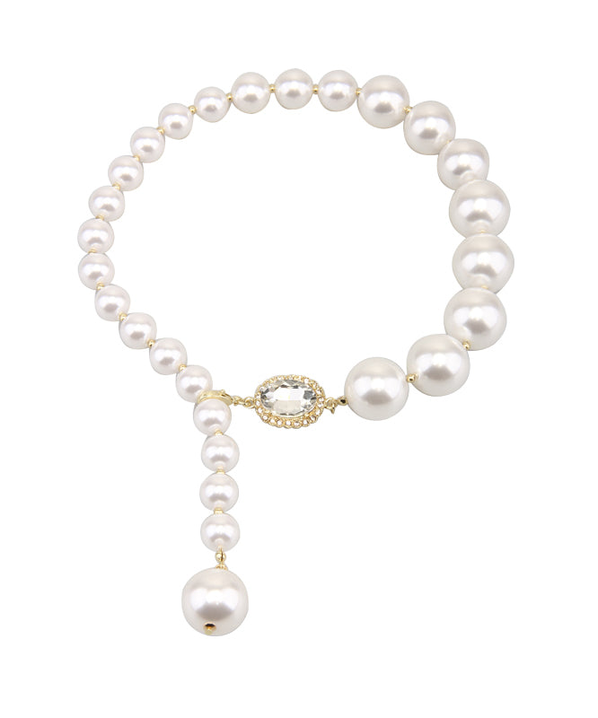White Copper Overgild Pearl Pendant Necklace