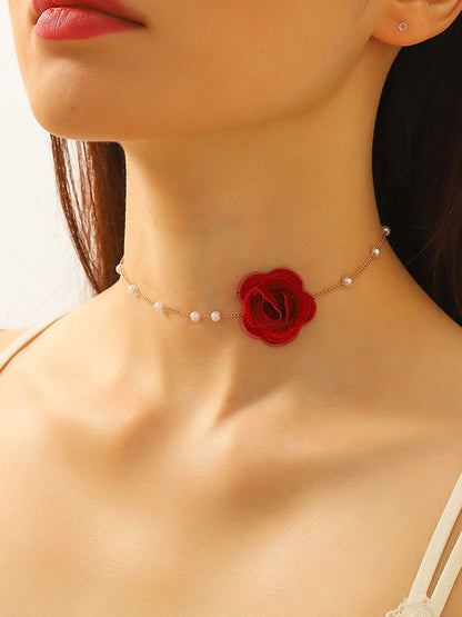 Three-dimensional Flower Necklaces Accessories