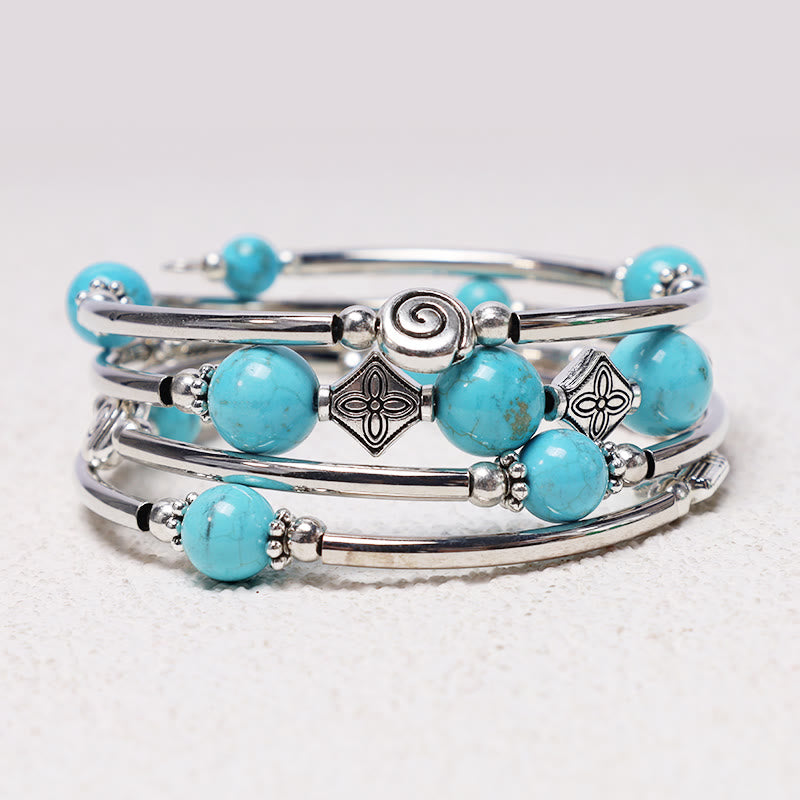 Turquoise Balance Bracelet With Multi-stone Chakra Healing Beads