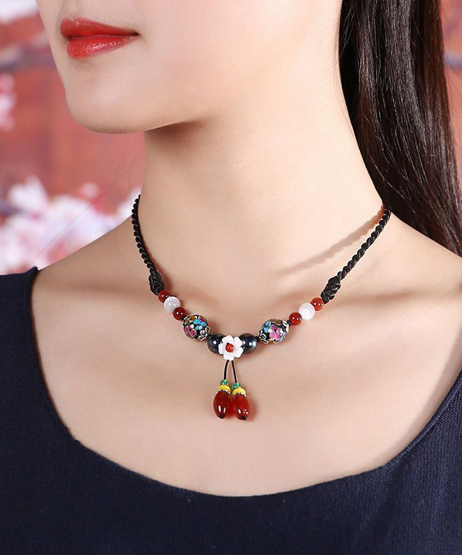 Handmade Patchwork Jade Pendant Necklace