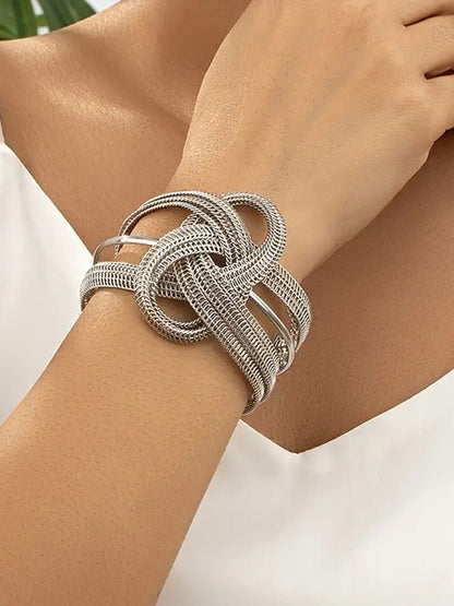 Chains Geometric Interlace Layered Bracelet Accessories