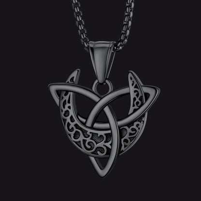 Celtic Knot Moon Goddess Necklace for