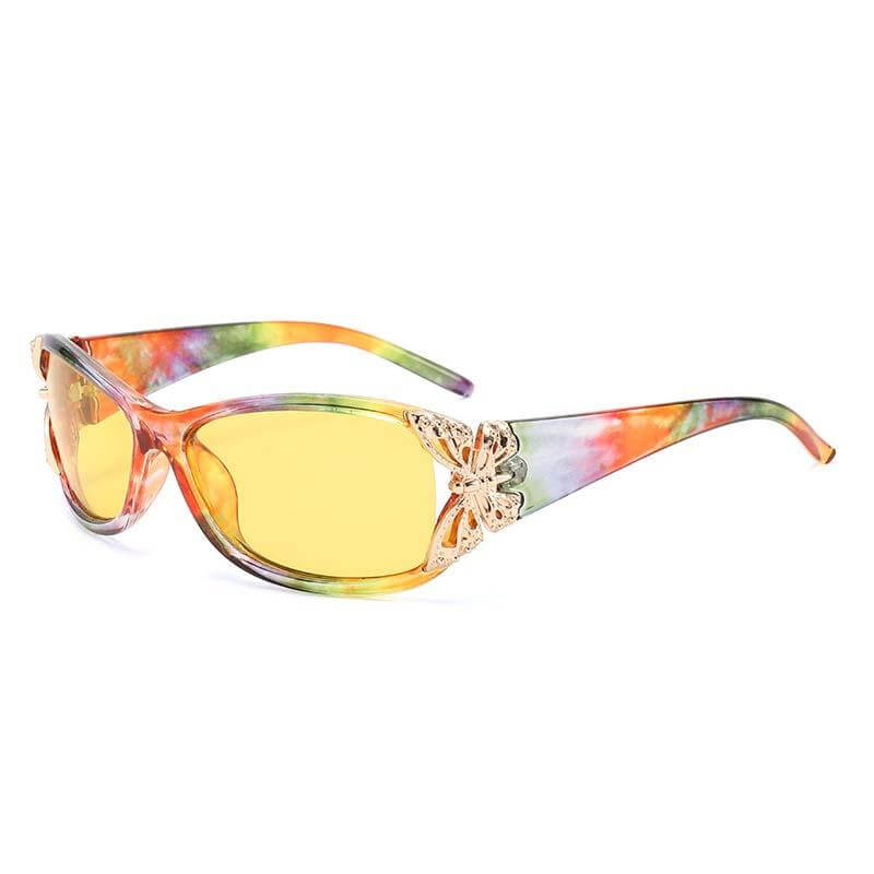 Butterfly Decorated Polarized Pc Sunglasses