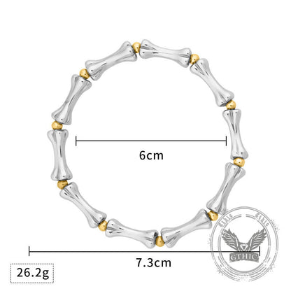 Skull Bone Polished Stainless Steel Bracelet