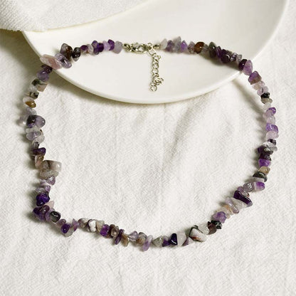 Spiritual Luck Necklace With Natural Crystal Stones
