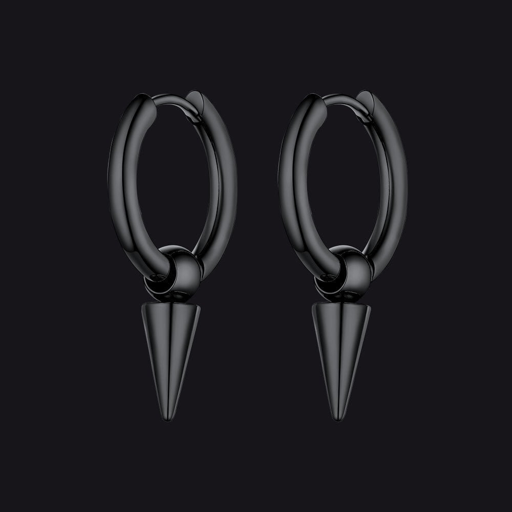 Punk Spike Huggie Hoop Earrings for