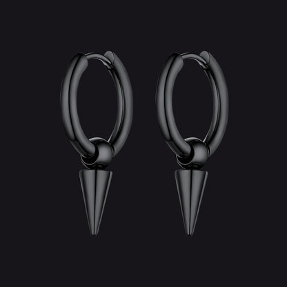 Punk Spike Huggie Hoop Earrings for