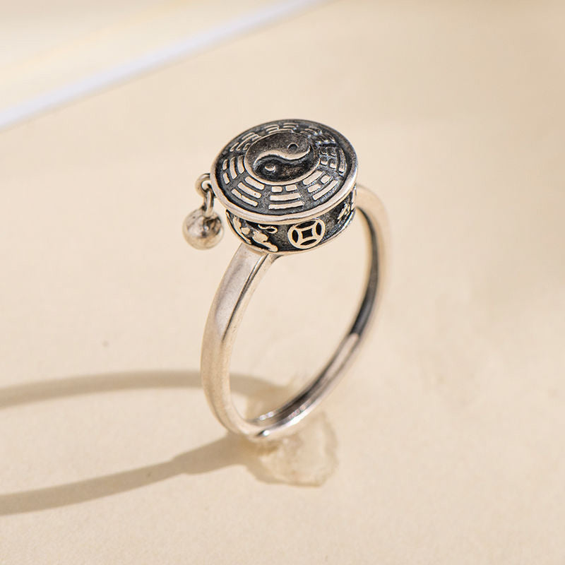Yin Yang Copper Luck Wealth Rotatable Ring